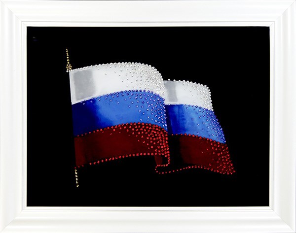 Картина с кристаллами Флаг России 2