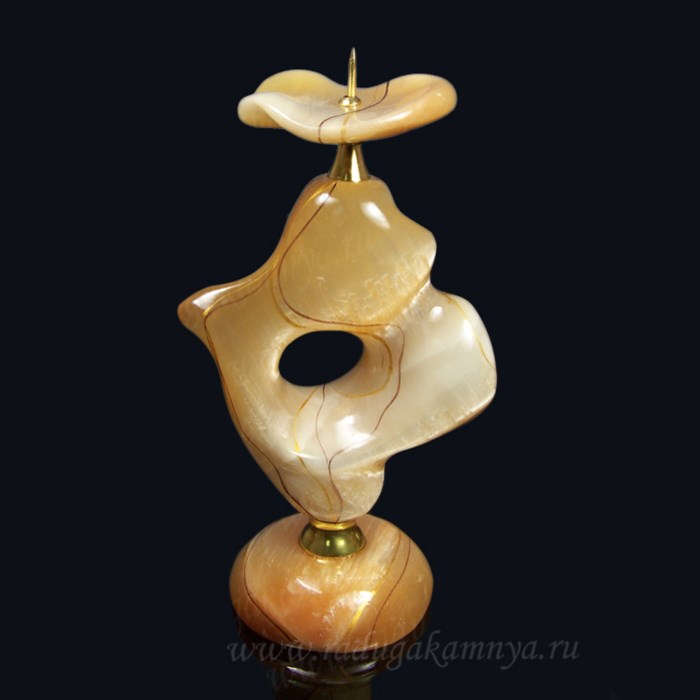 Подсвечник из селенита Аленький цветочек