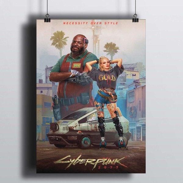 Постер Киберпанк - Necessity Over Style