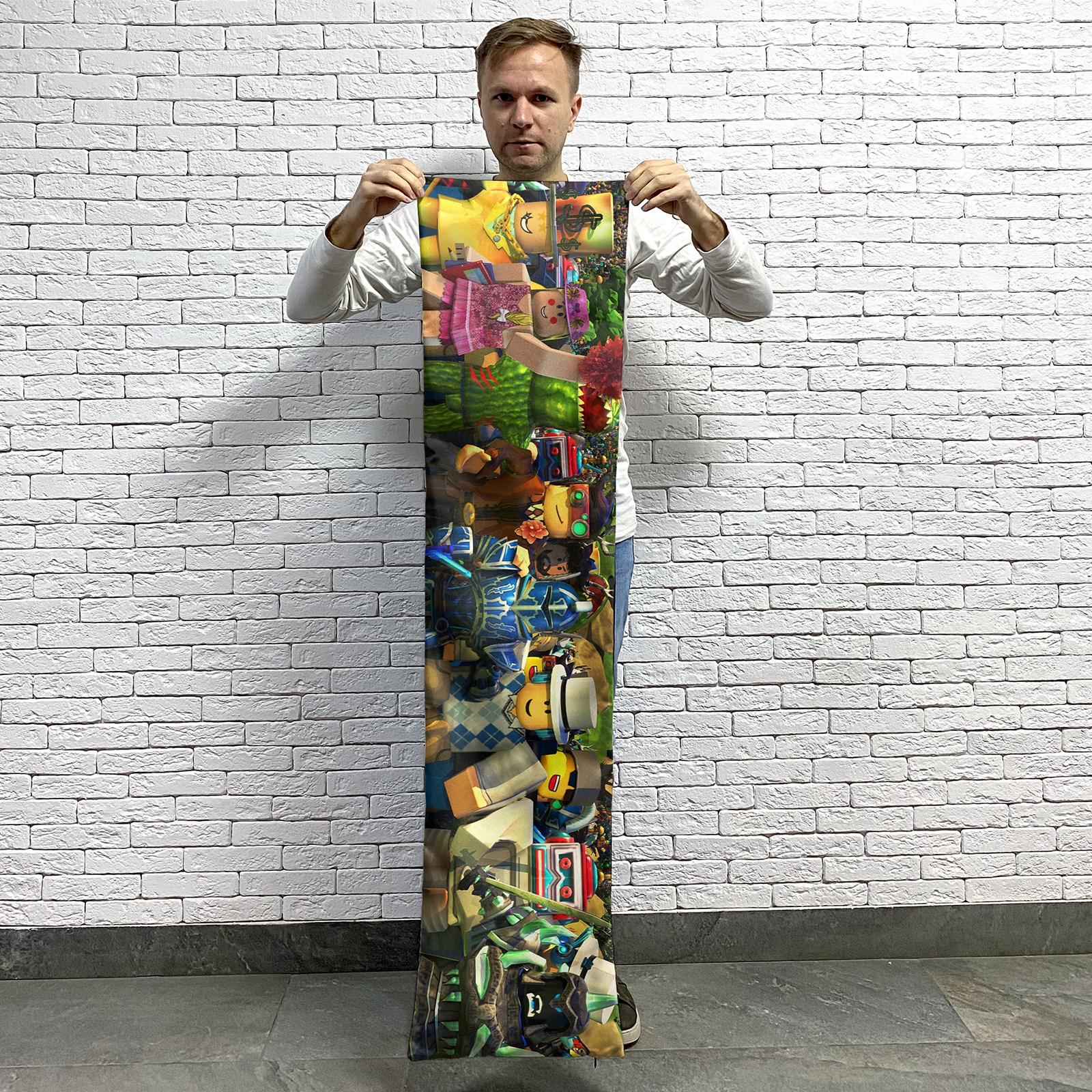 Наволочка с принтом Роблокс, 35x140 см