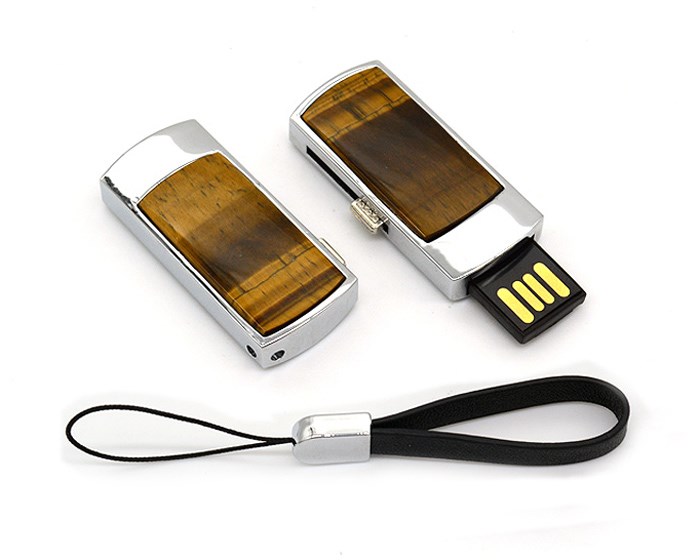 Флеш карта с камнем тигровый глаз, 32GB