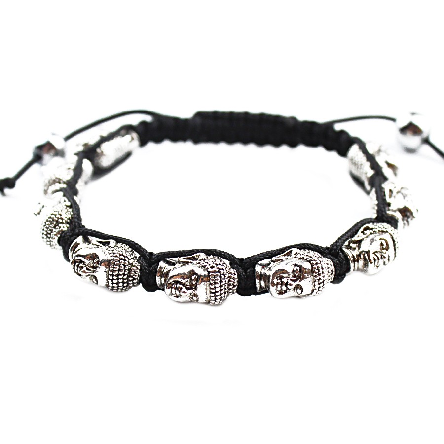 Мужской браслет Shambala Серебряный Будда