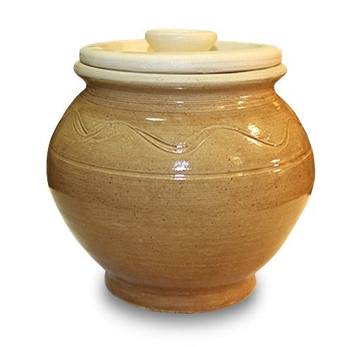 Глиняный горшок жаростойкий с крышкой (1,5 л)