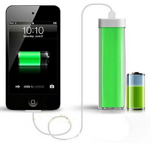 Портативное зарядное устройство Power Bank 2600 mAh зеленый