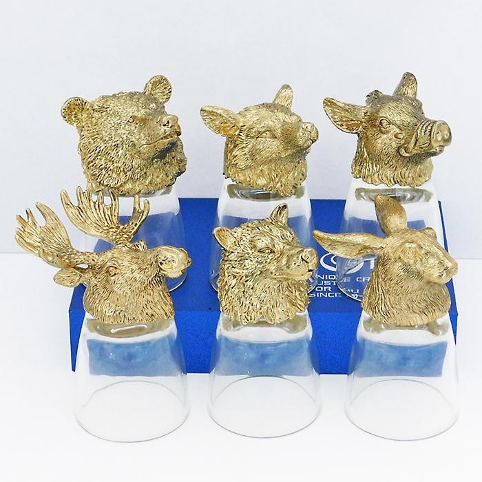 Набор из 6-ти стопок Охотник (24K Goldplated)
