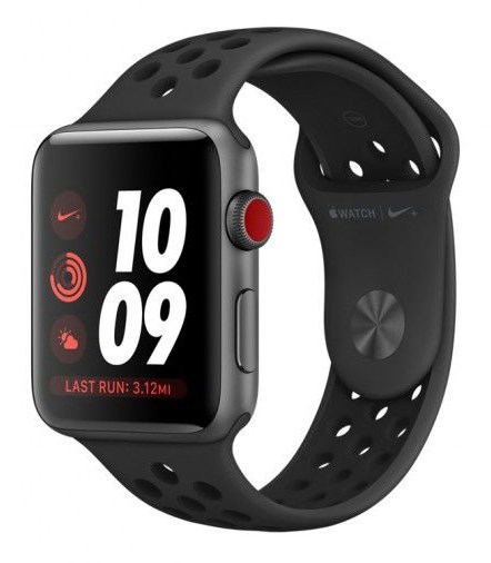 Силиконовый ремешок Nike для Apple Watch (черный)