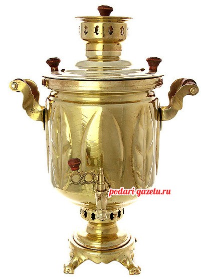 Электрический самовар Цилиндр рифленый