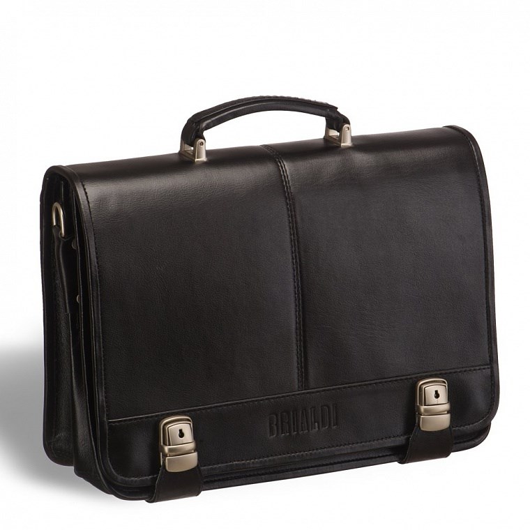 Кожаный портфель Brialdi Cortes black
