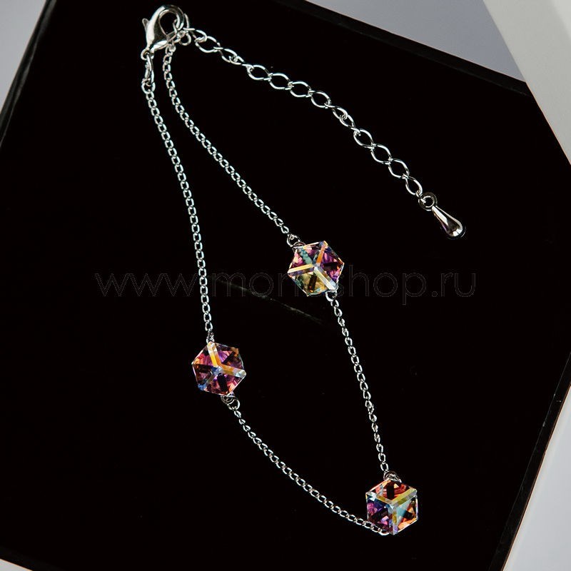 Браслет «Миражи» с кристаллами-хамелеонами Swarovski