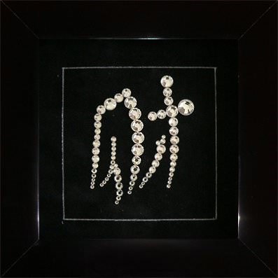 Картина Swarovski Иероглиф. Богатство и деньги