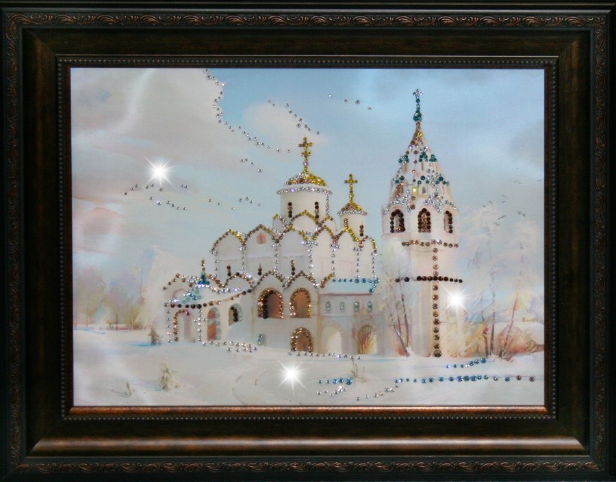 Картина с кристаллами Сваровски Церковь