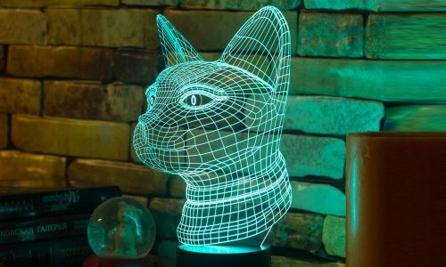 3D-светильник Кошка