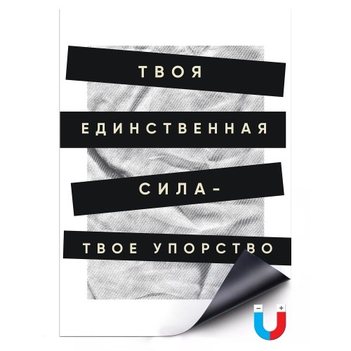 Магнитный постер «Твоя единственная сила, твоё упорство!»