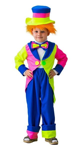 Карнавальный костюм Клоун в шляпе, 6-10 лет