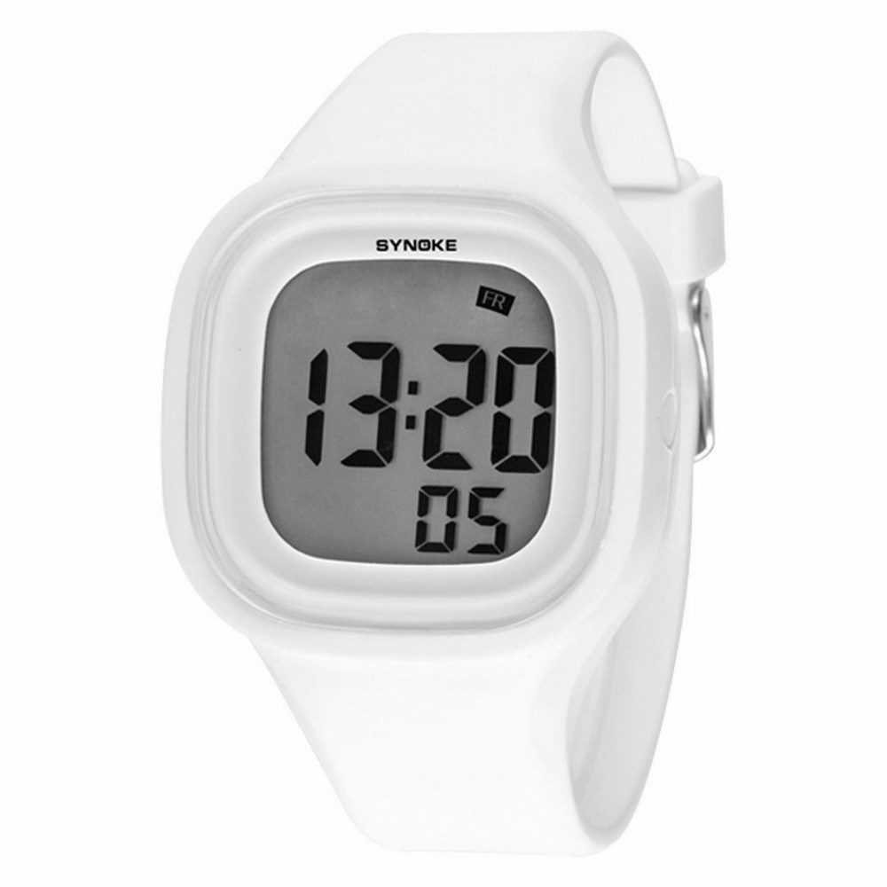 Силиконовые LED часы SHORS SH-689, белые