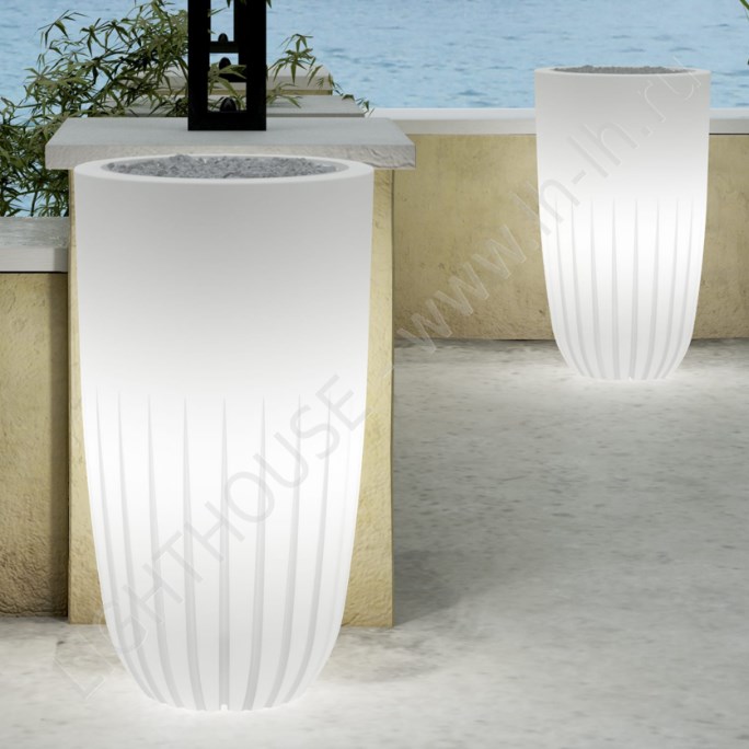 Светящееся LED кашпо-ваза Розенпот Валентино H 90