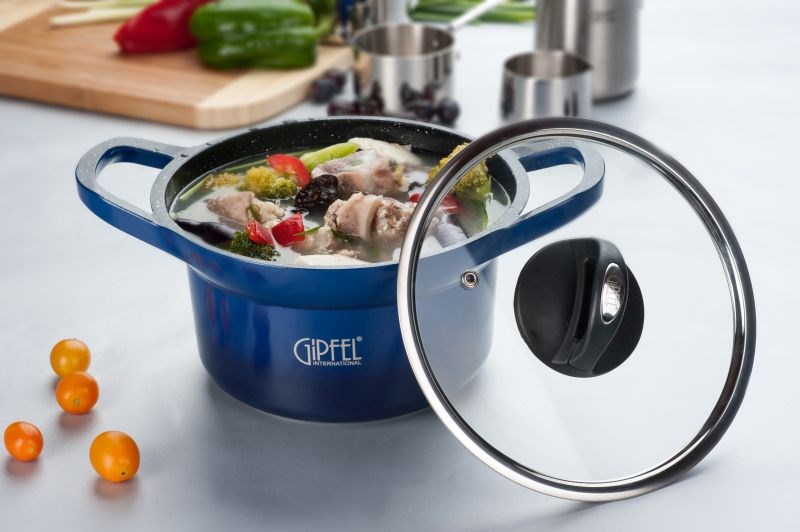 Кастрюля GIPFEL AZUL с крышкой 2,5л