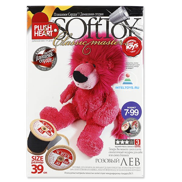 Набор для творчества Plush Heart Игрушка. Розовый лев»