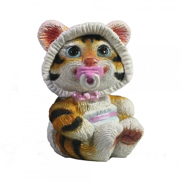 Фигура декоративная Тигренок пупсик (розовый)