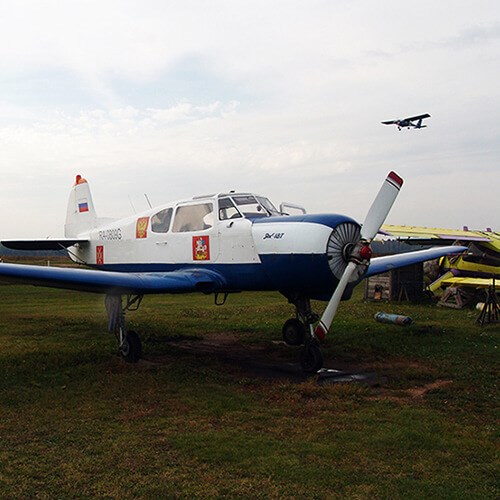 40 минут полета на ЯК-18Т (пилотирование)