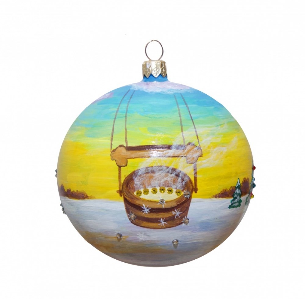Новогодний шар с кристаллами Металлург 3 (Swarovski)
