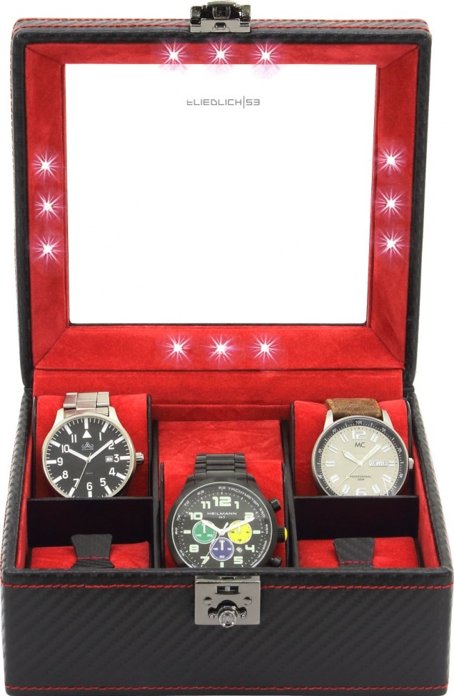 Шкатулка для 5 часов Champ-Collection Carbon (32058-2)