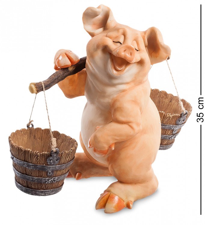 Фигура-кашпо Хрюшкин с коромыслом (Sealmark) GG-4703-LB