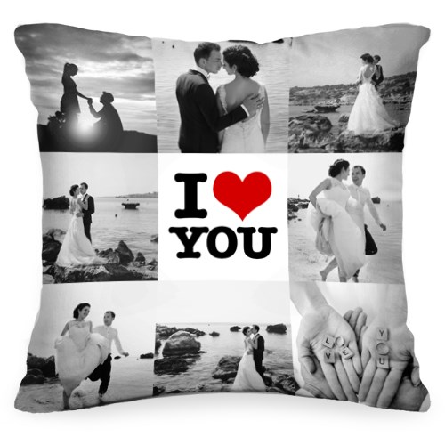 Подушка с вашим фото I love you