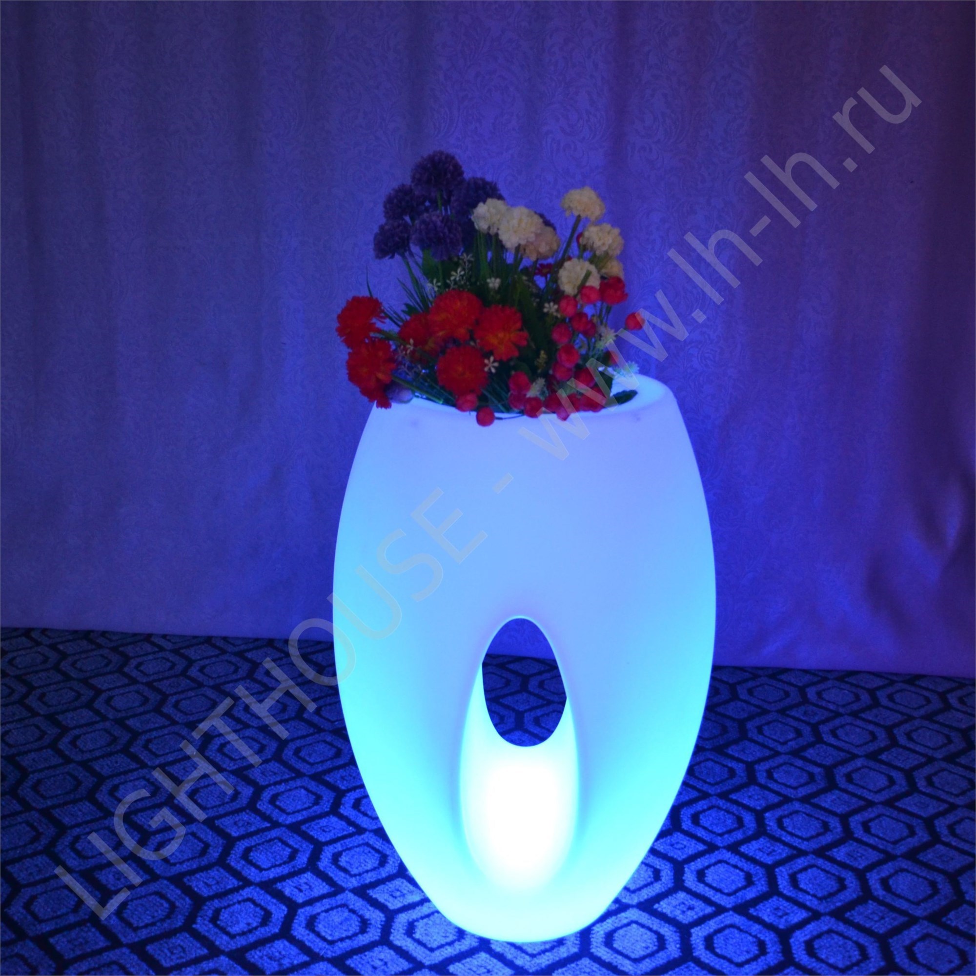 Светящееся LED кашпо-ваза Flower