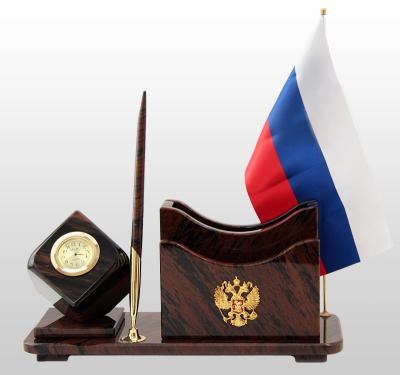 Стильный письменный набор из обсидиана