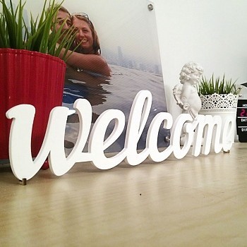 Декоративное слово Welcome