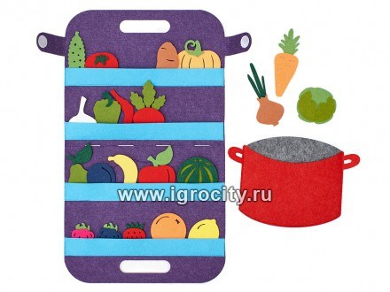 Сумка-игралка Smile Decor Овощи, фрукты и ягоды