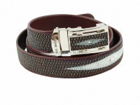 Ремень brown wave из кожи морского ската