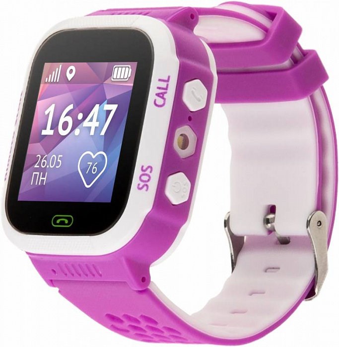 Детские часы-телефон с GPS Кнопка жизни Aimoto Start Pink