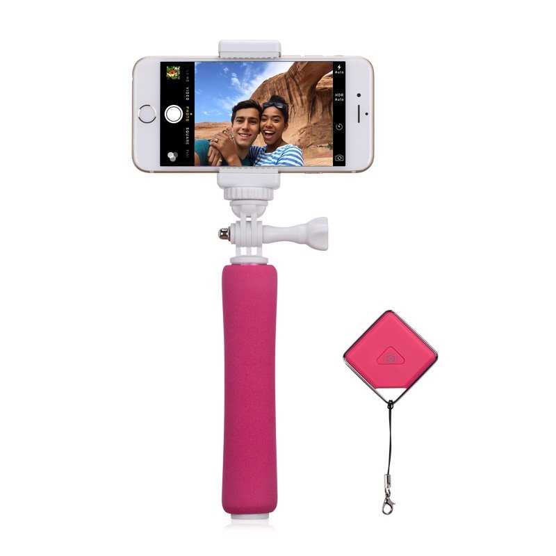 Селфи-монопод Momax Selfie mini KMS2 Pink с пультом