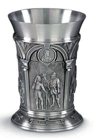 Коллекционный пивной бокал из олова Durer, 13,5 см