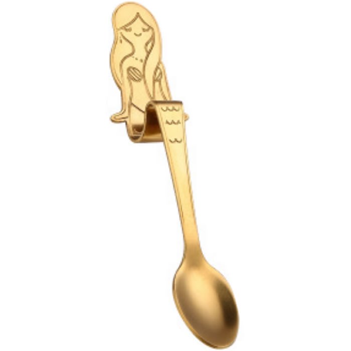 Чайная ложка для лимонадов и коктейлей Mermaid Gold