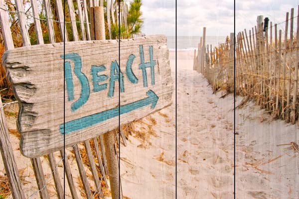 Картина на доске Beach