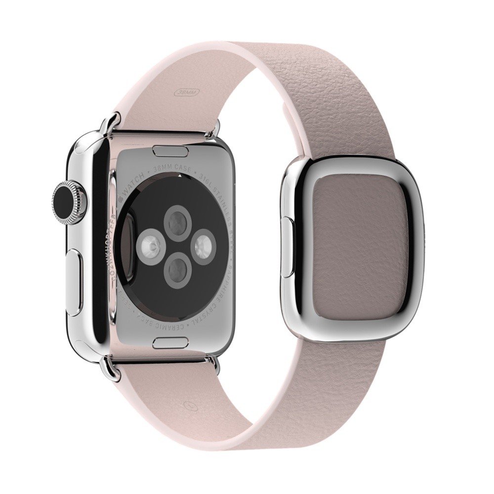 Кожаный ремешок Soft Pink Modern Buckle для Apple Watch