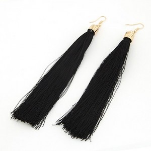 Серьги Tassel (черные)