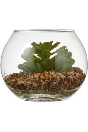 Искусственное растение СУККУЛЕНТ В ВАЗОЧКЕ, 10х12 см