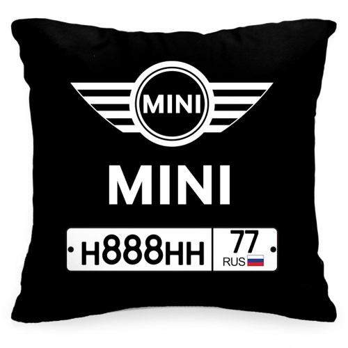 Подушка с Вашим номерным знаком машины MINI