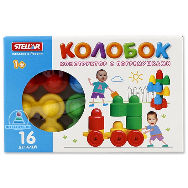 Конструктор «Колобок», 16 деталей