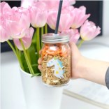 Банка для напитков с крышкой Happy Единорог Банка для напитков с крышкой Happy Единорог