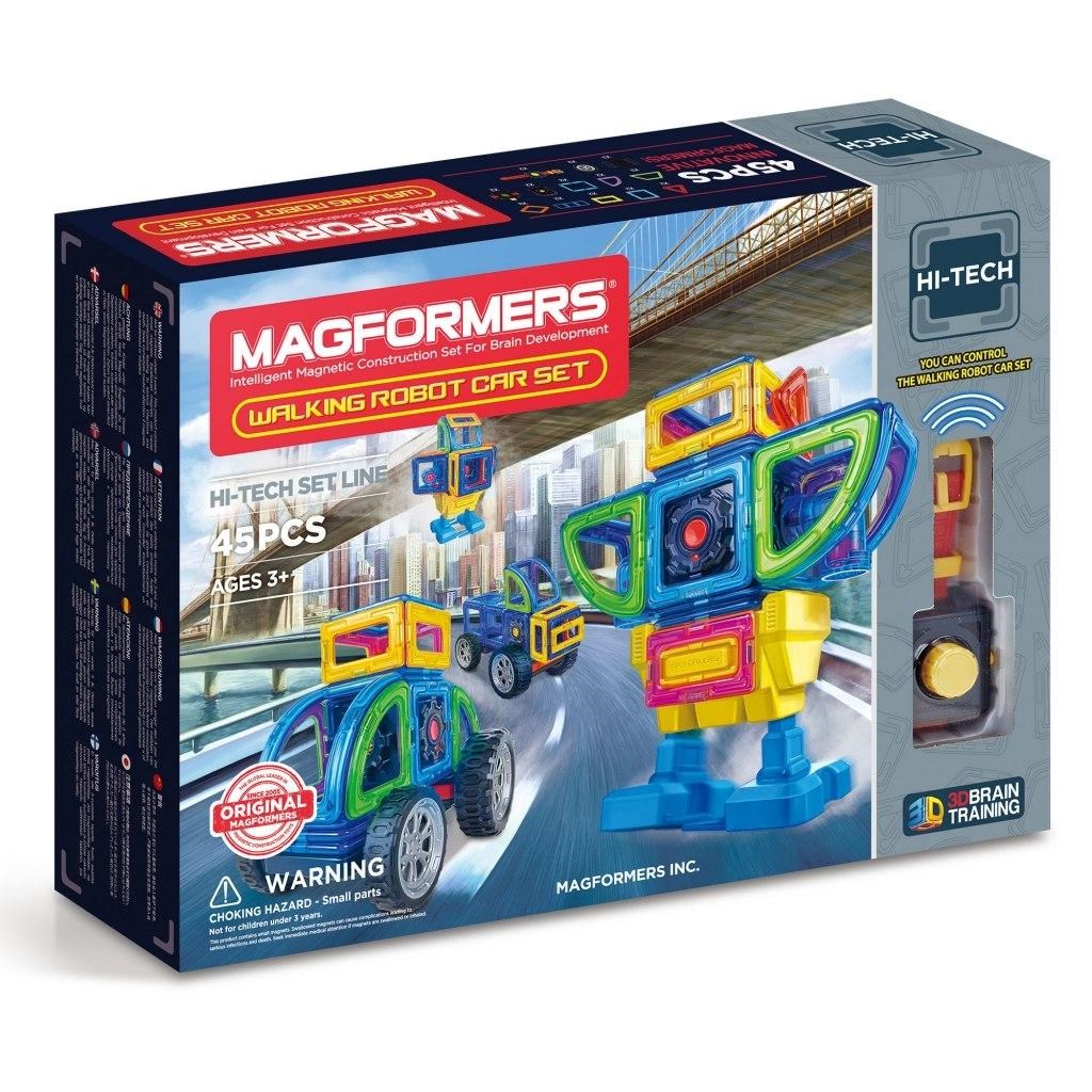 Магнитный конструктор MAGFORMERS Walking Robot Car Set 45: лучшая цена и  магазины, где купить