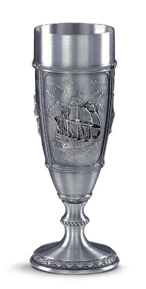 Коллекционный пивной бокал из олова La Paloma, выс.17,5 см