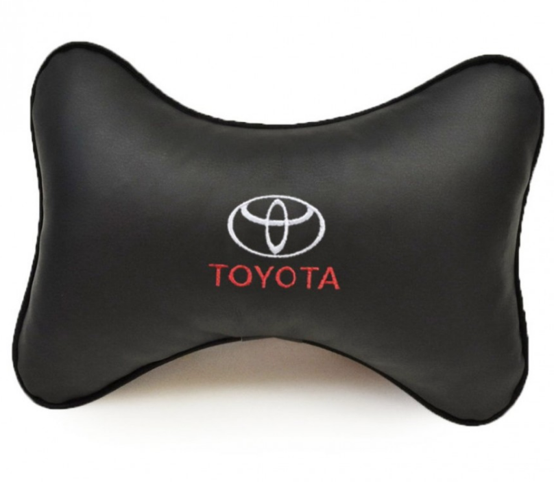 Подушка на подголовник из экокожи Toyota