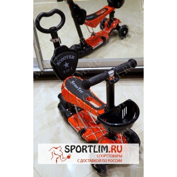 Самокат детский Scooter 5 в 1 с подсветкой и музыкой