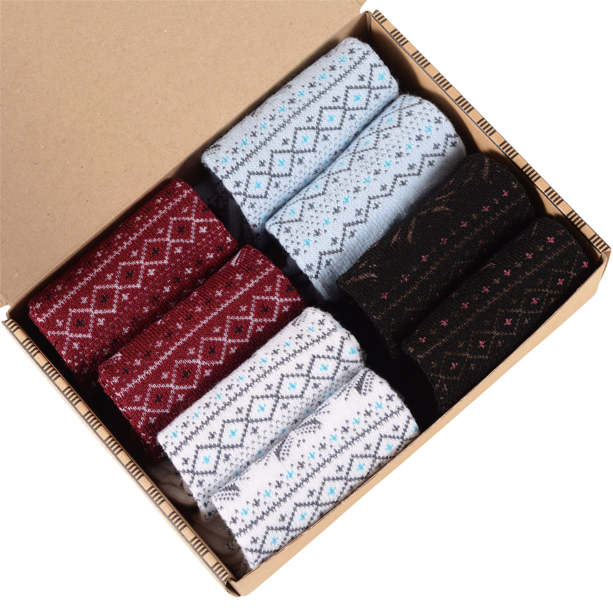 Набор из 8 пар женских полушерстяных носков Grinston socks
