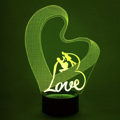 3D светильник «Пара - Love»